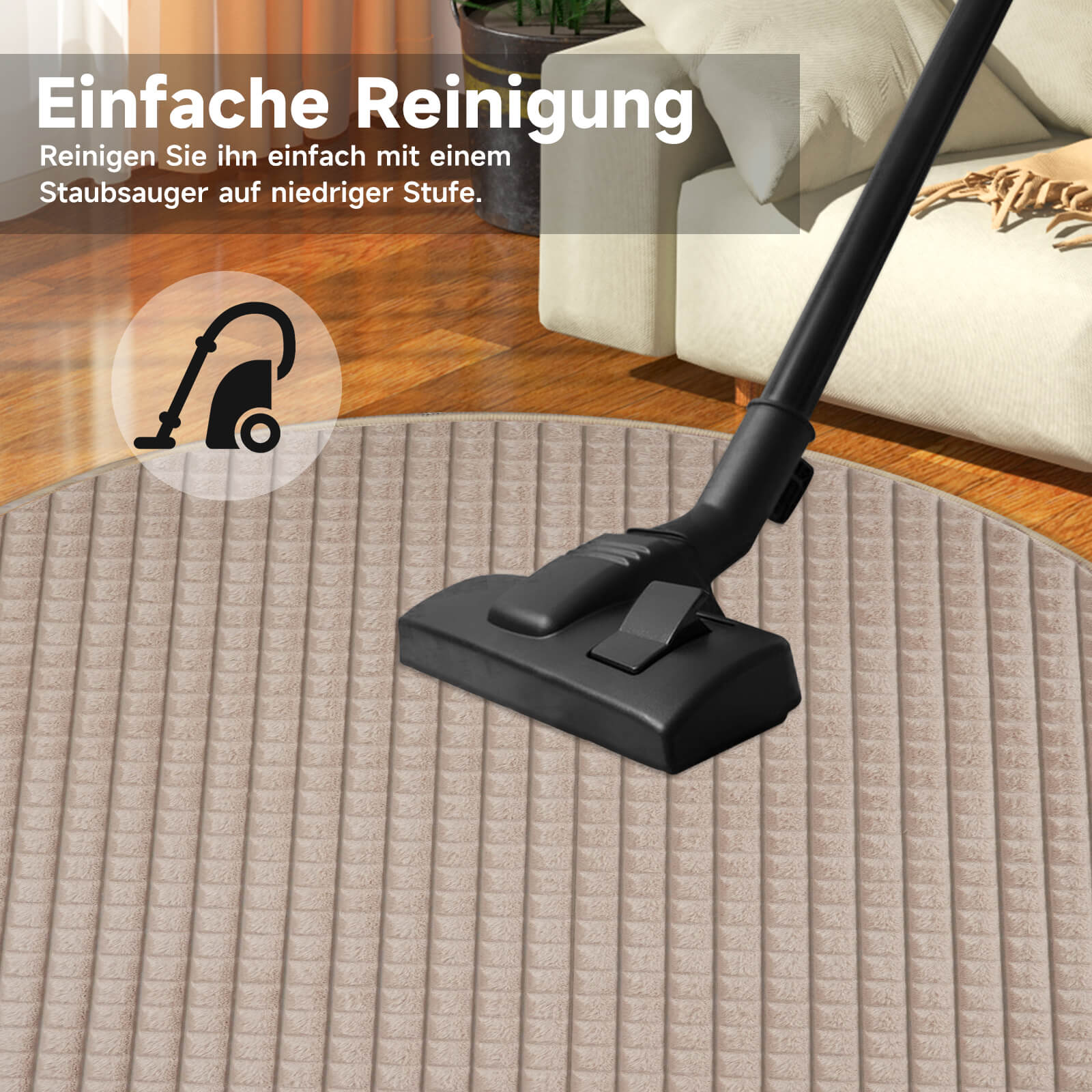 HOMELUX Flauschiger Kunstfell Teppich, wohne Rutschfestigkeit, für Wohnzimmer & Schlafzimmer, Fußbodenheizung