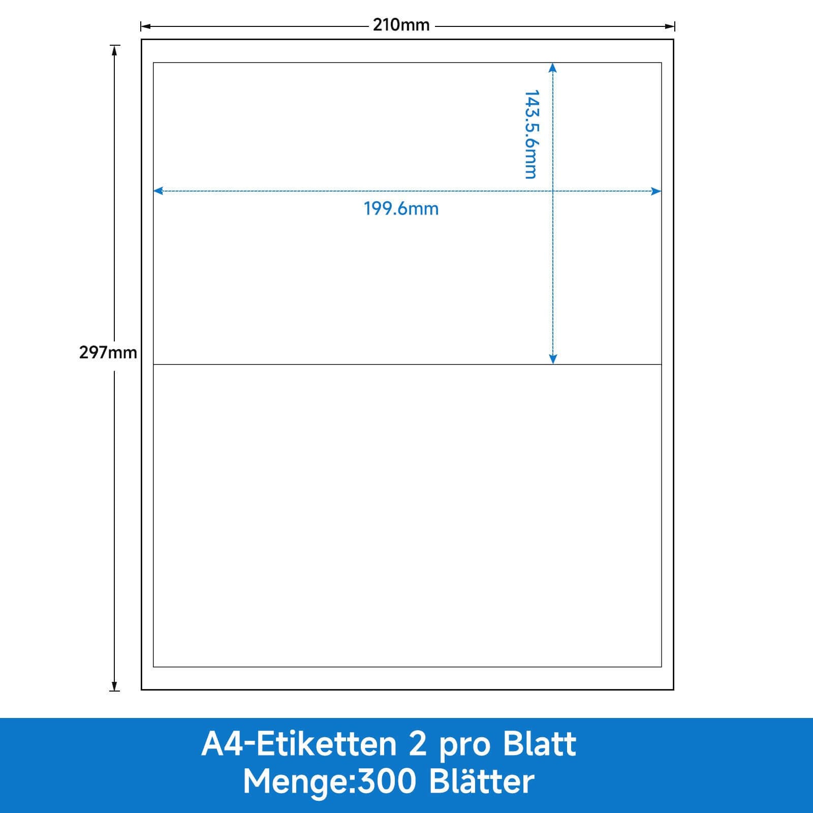 Umweltfreundliche Universaletiketten A4 matt – stark haftend und beschriftbar