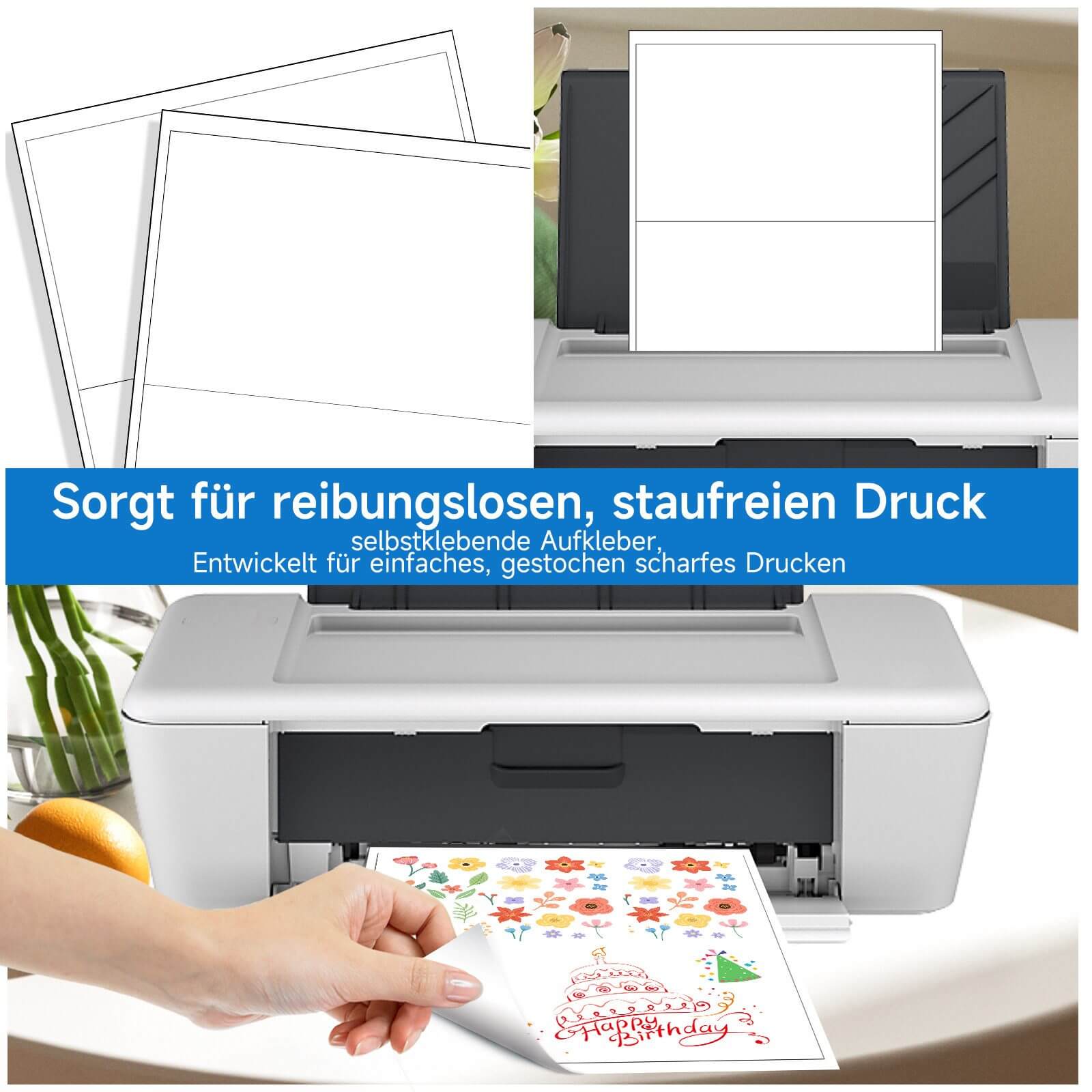 Kostengünstige A4-Etikettenblätter mit Premiumkleber für langfristige Nutzung