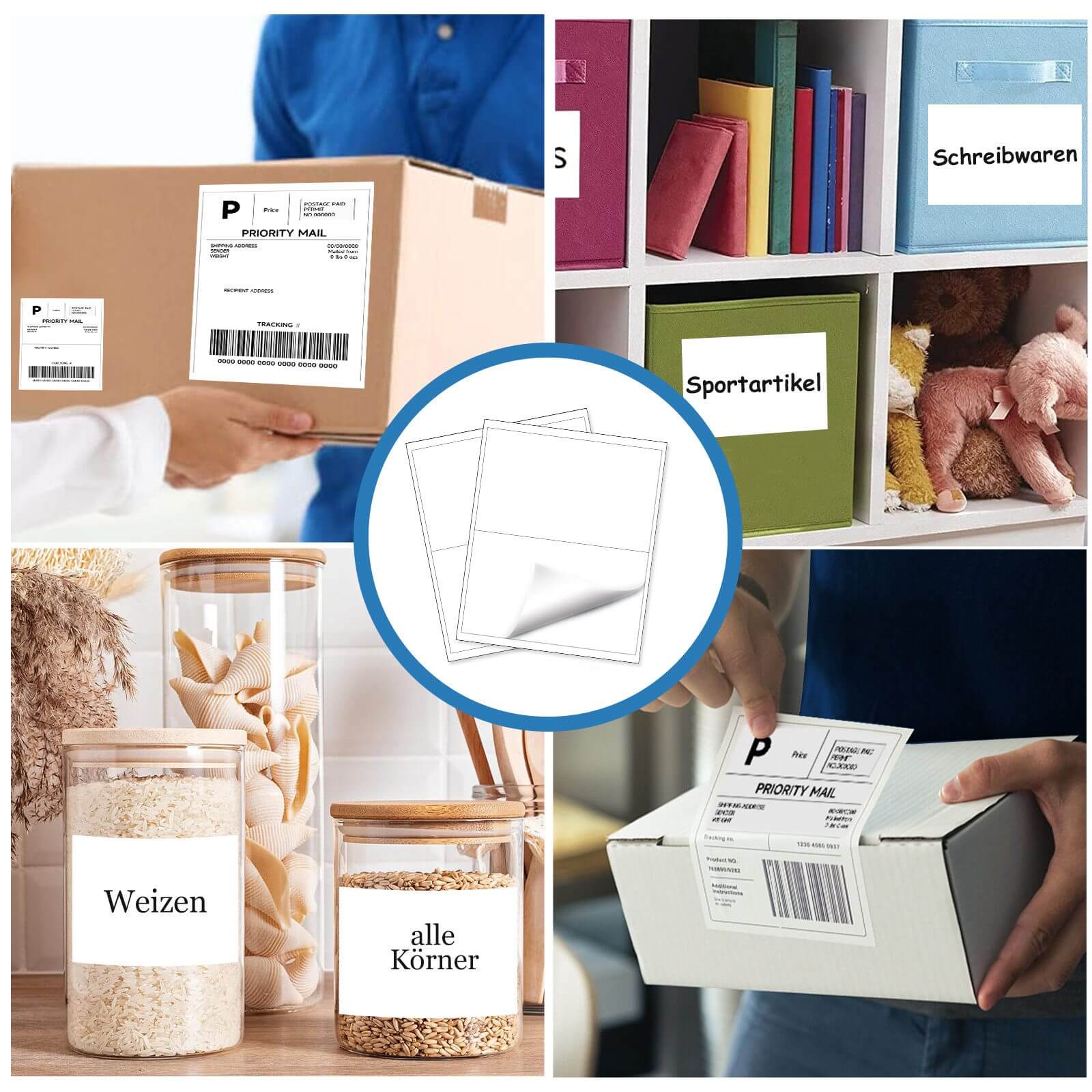 Sicherer Halt durch hochwertige Klebeschicht – 300 Blatt mattweißes Papier