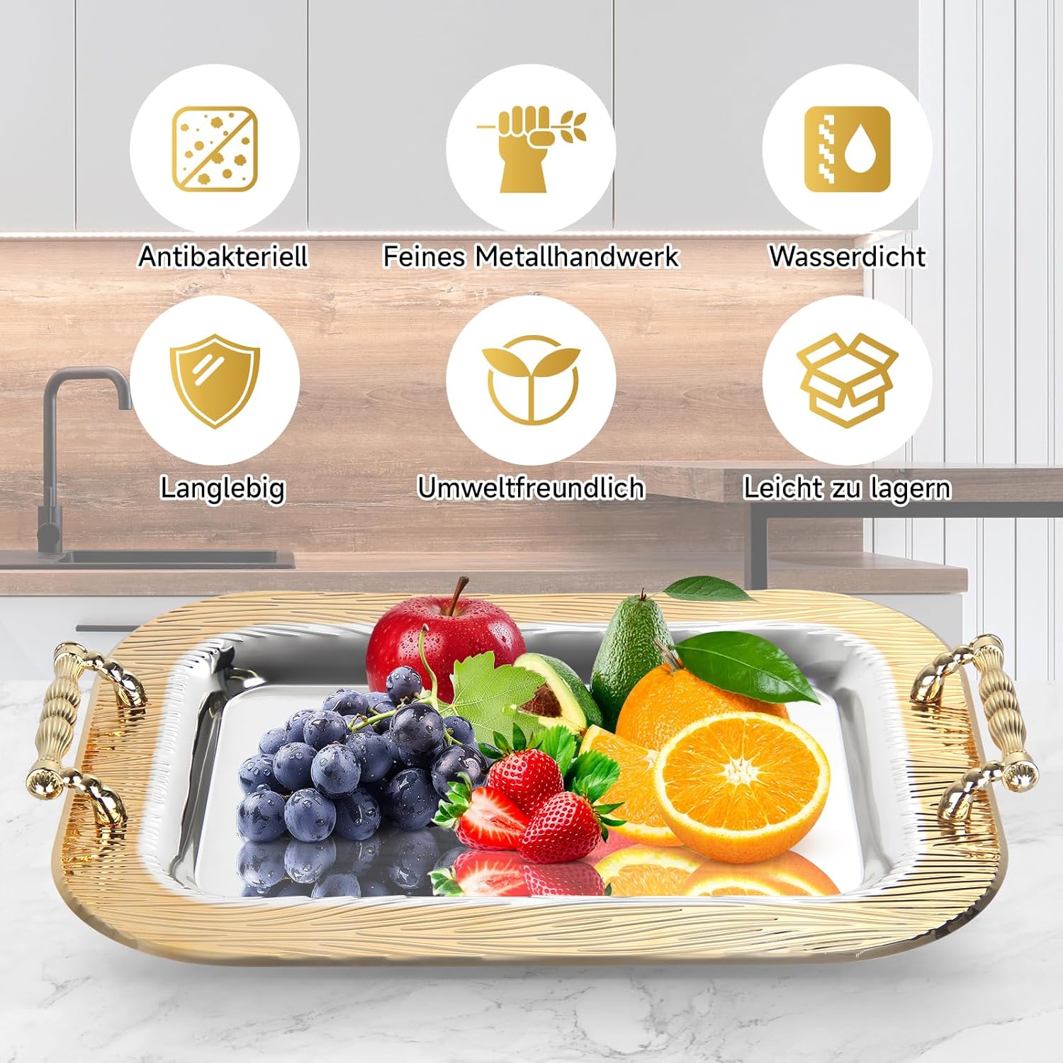 HOMELUX Tablett-Set für Frühstück im Bett und gemütliche Abende