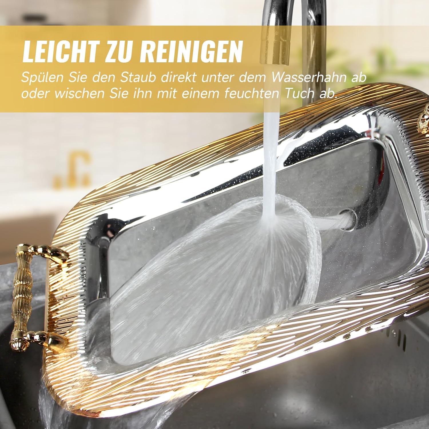 Stilvolles HOMELUX Tablett für Kaffee und Tee im Esszimmer