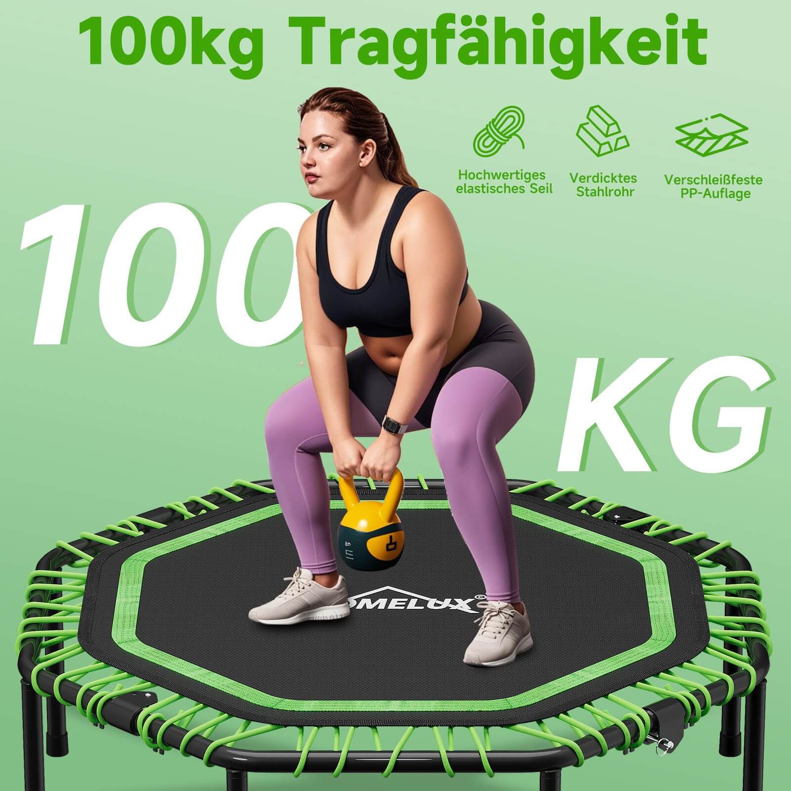 Heimtrainer-Trampolin für effektives Cardio-Training zu Hause