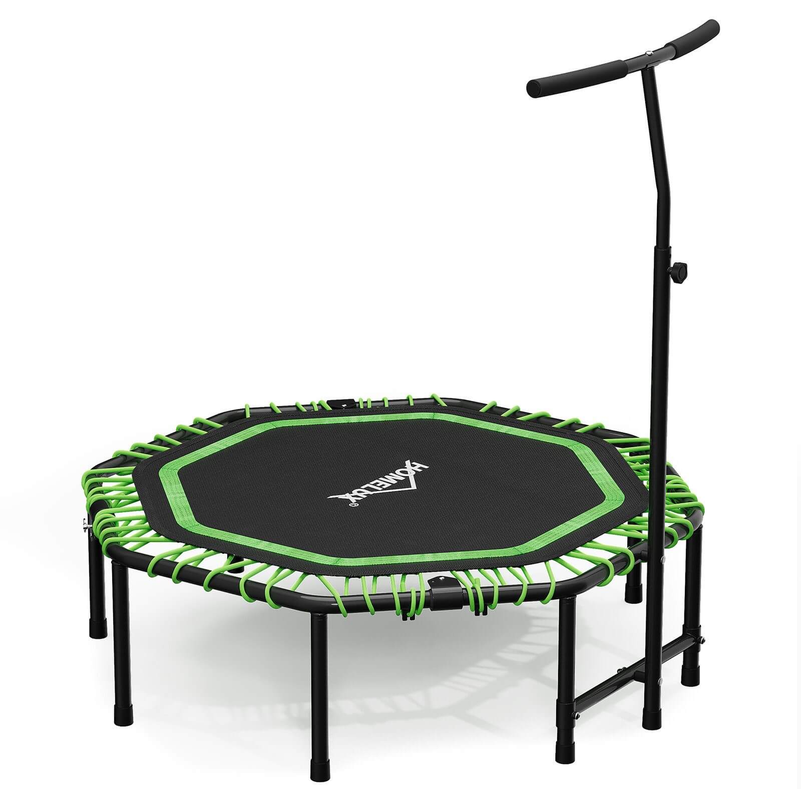Trampolin mit stabiler Stahlkonstruktion und rutschfesten Gummifüßen