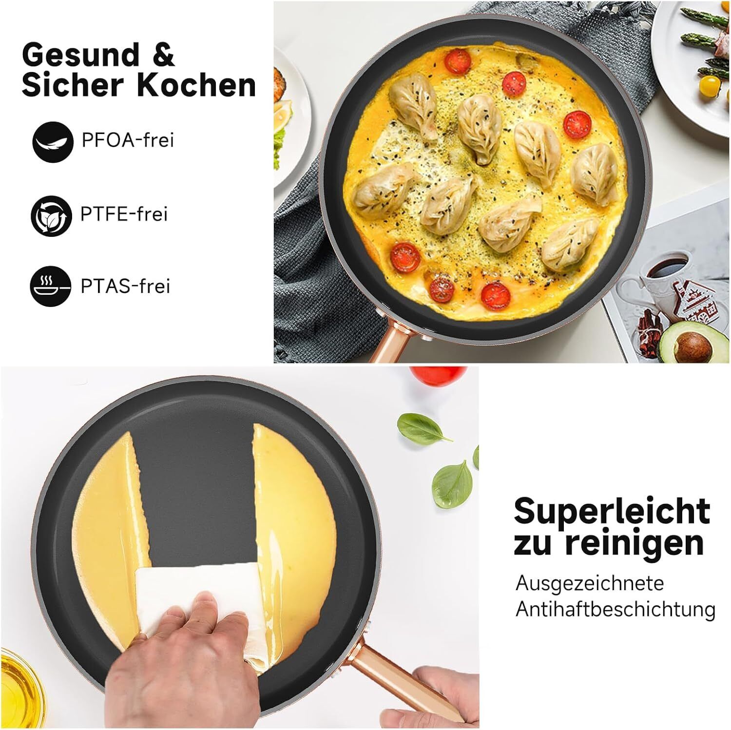 Robustes und langlebiges Aluminiumguss-Topfset für tägliches Kochen und Braten