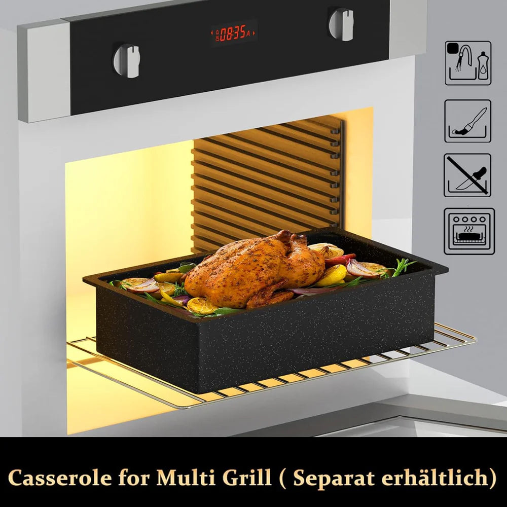 2000W Edelstahl: Kontaktgrill, Antihaft, Multi-Grill & Brotmaschine