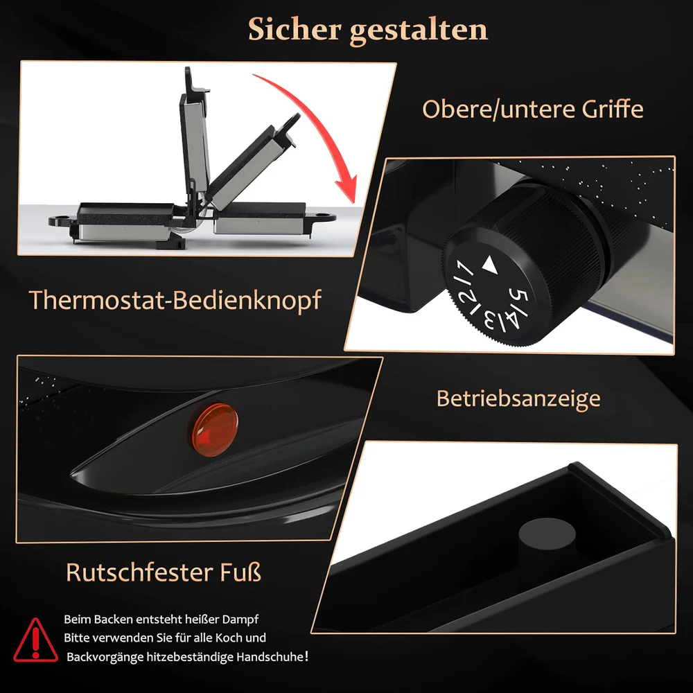 Edelstahl Kontaktgrill 2000W: Antihaft, Multi-Grill & Brotmaschine
