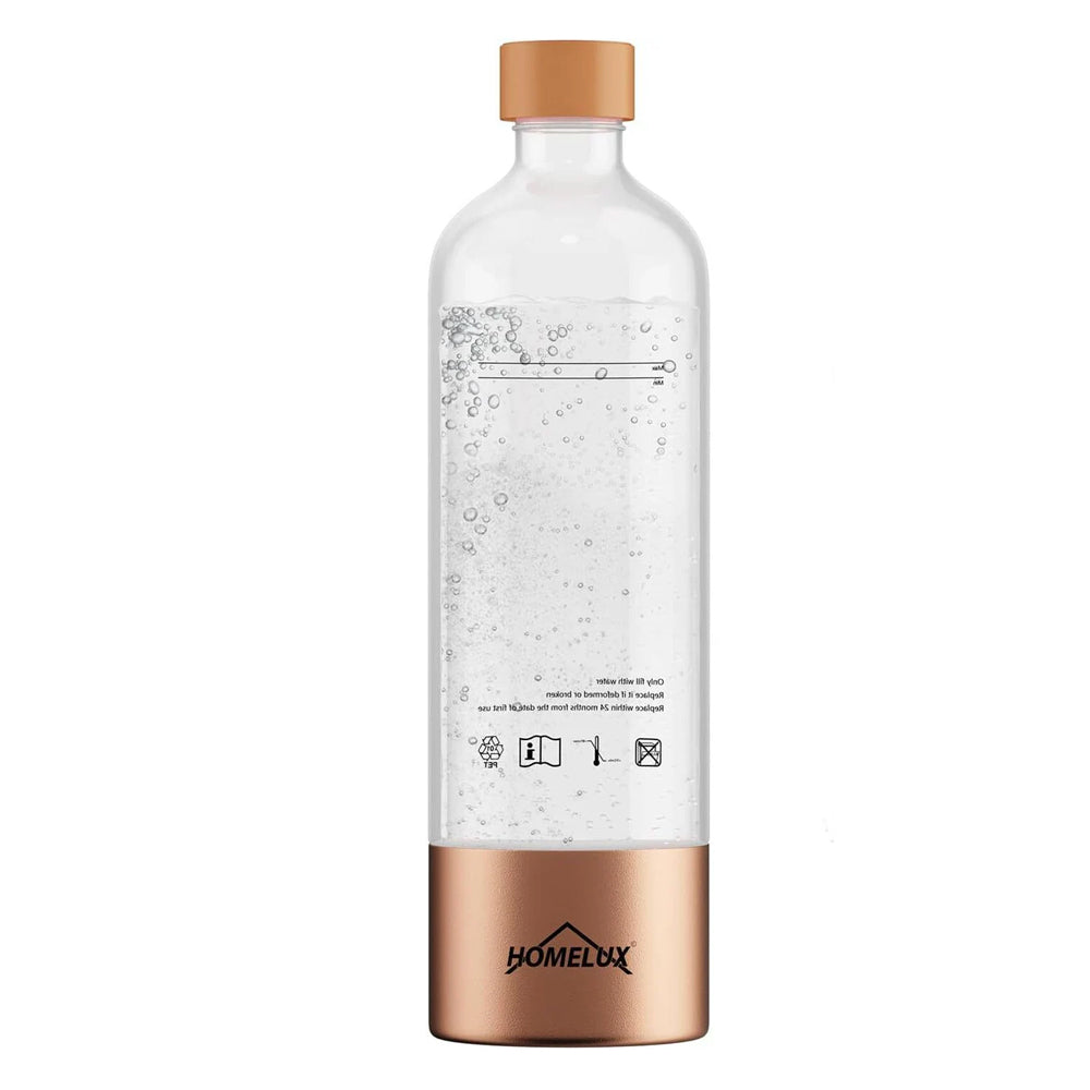 1L PET-Flaschen Soda Maker, HOMELUX, Sprudelwasser Maschine, Edelstahl