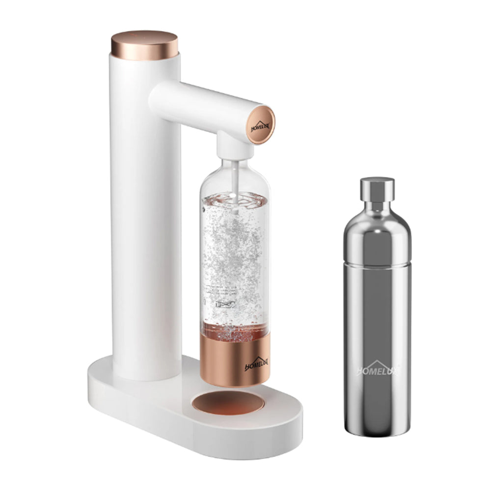 Sprudelwasser Maschine HOMELUX, 1L PET-Flaschen, Edelstahl Flasche
