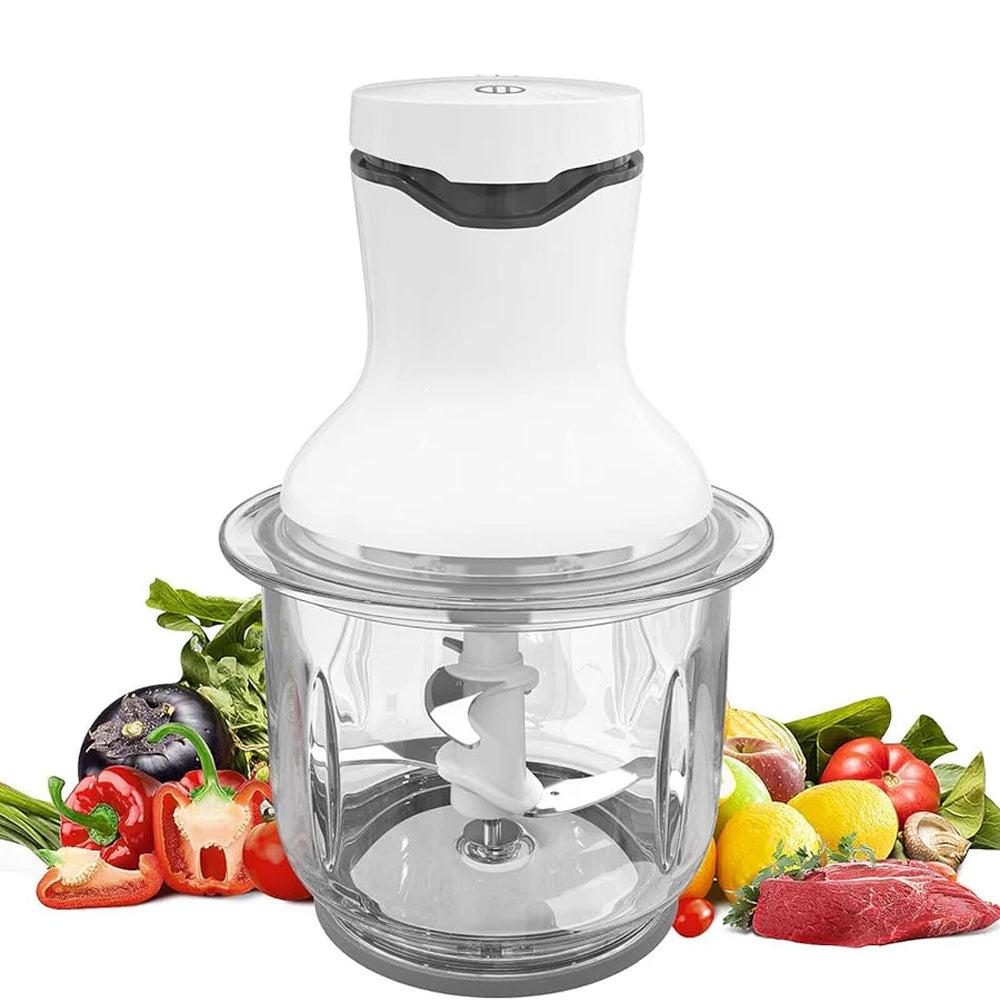 Scheffler Electric Multi Chopper Kitchen Electric with 1.5 L Glass Container, 300 W, 4 Stainless Steel Mes, 2 Speeds, Universal Chopper Food Chopper