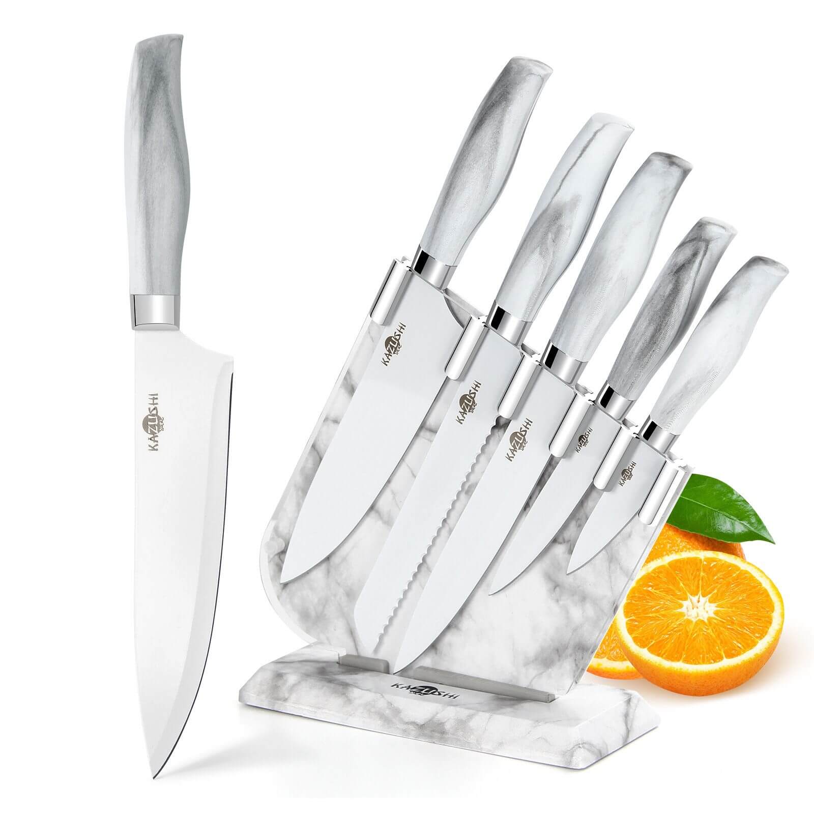 Vielseitiges Messer Set – Enthält Kochmesser, Tranchiermesser, Brotmesser und mehr.