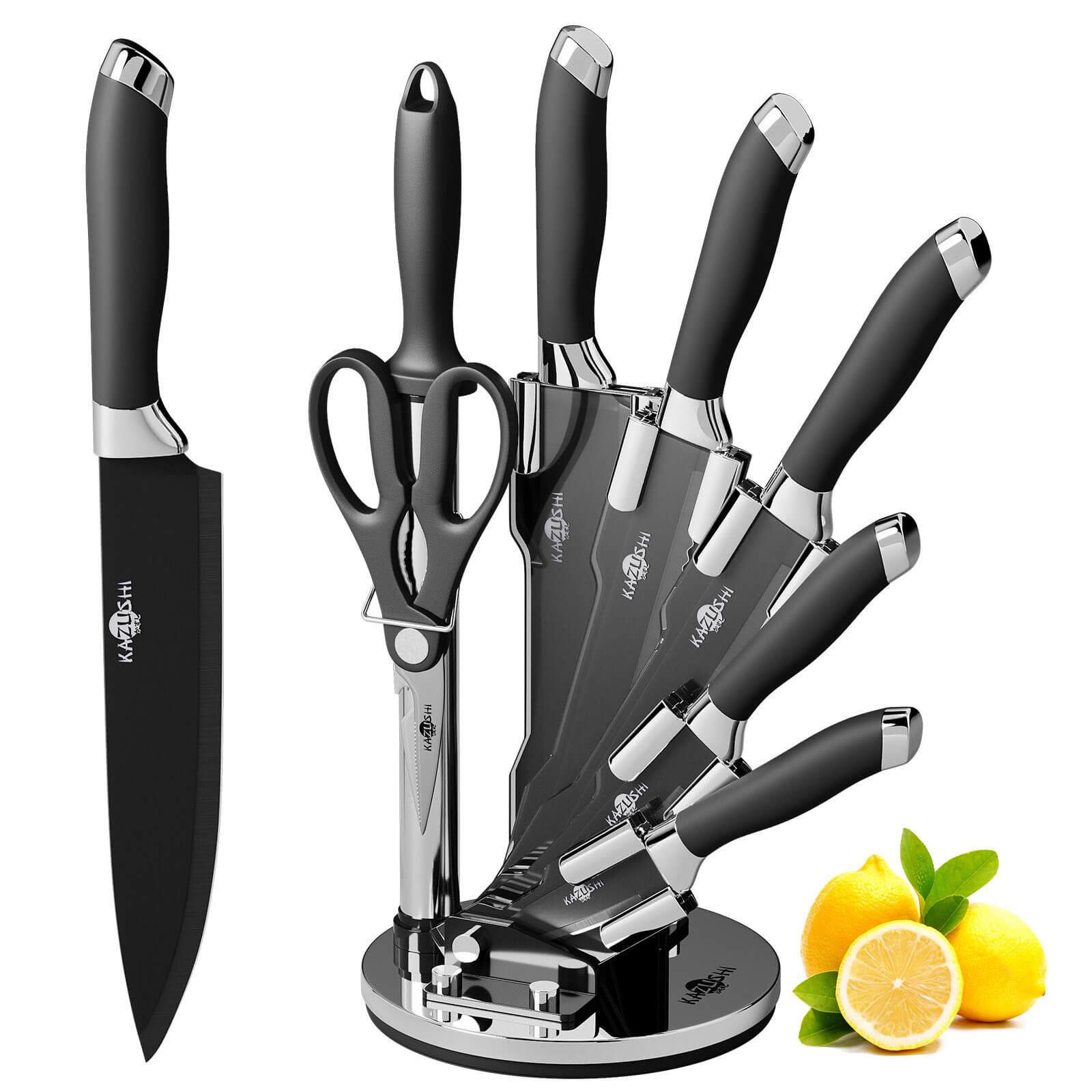 Kochmesser Set mit Edelstahlklingen – Perfekte Schärfe für präzise Schnitte.