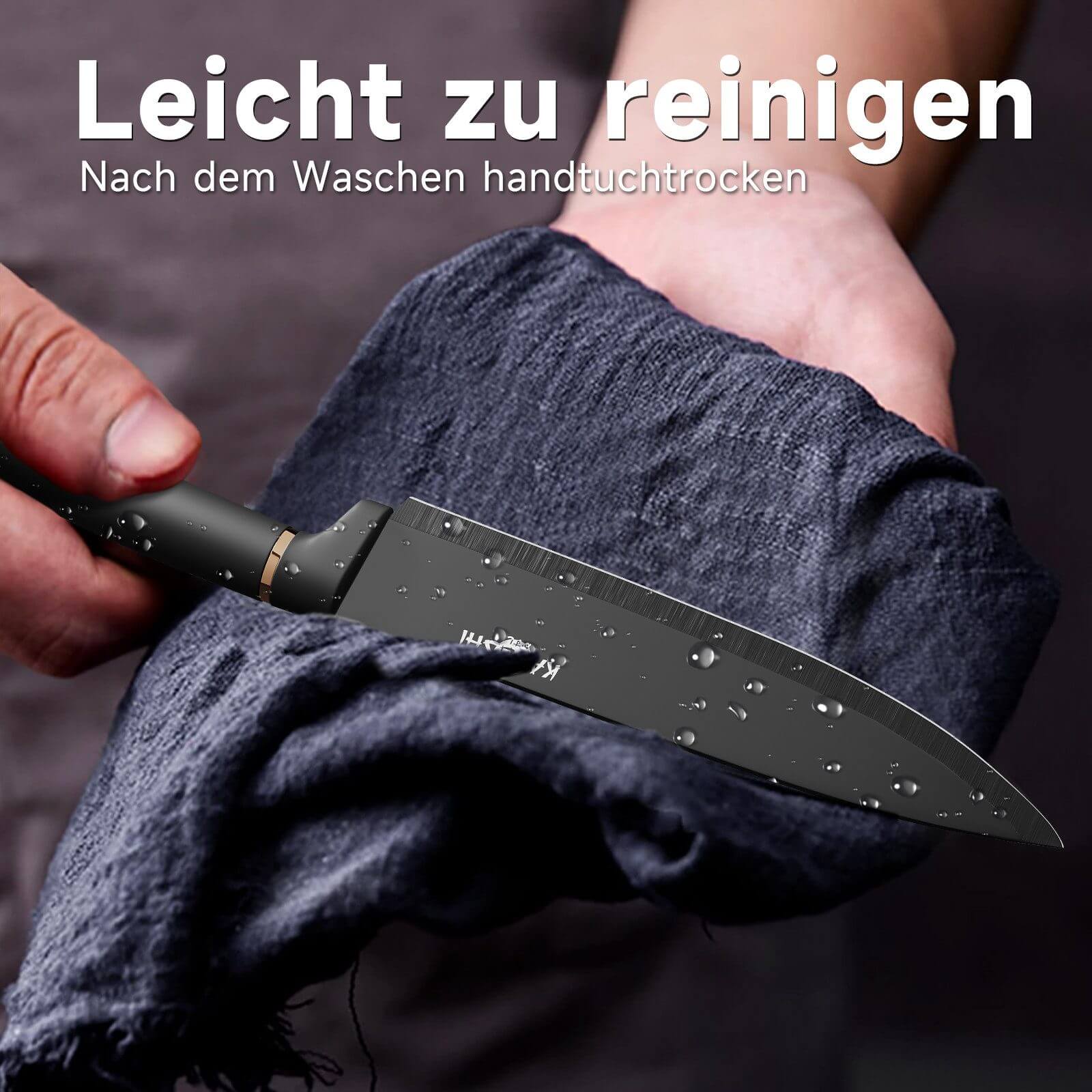 Vielseitiges 6-teiliges Messer Set mit drehbarem Block – Ideal für jede Schneideaufgabe