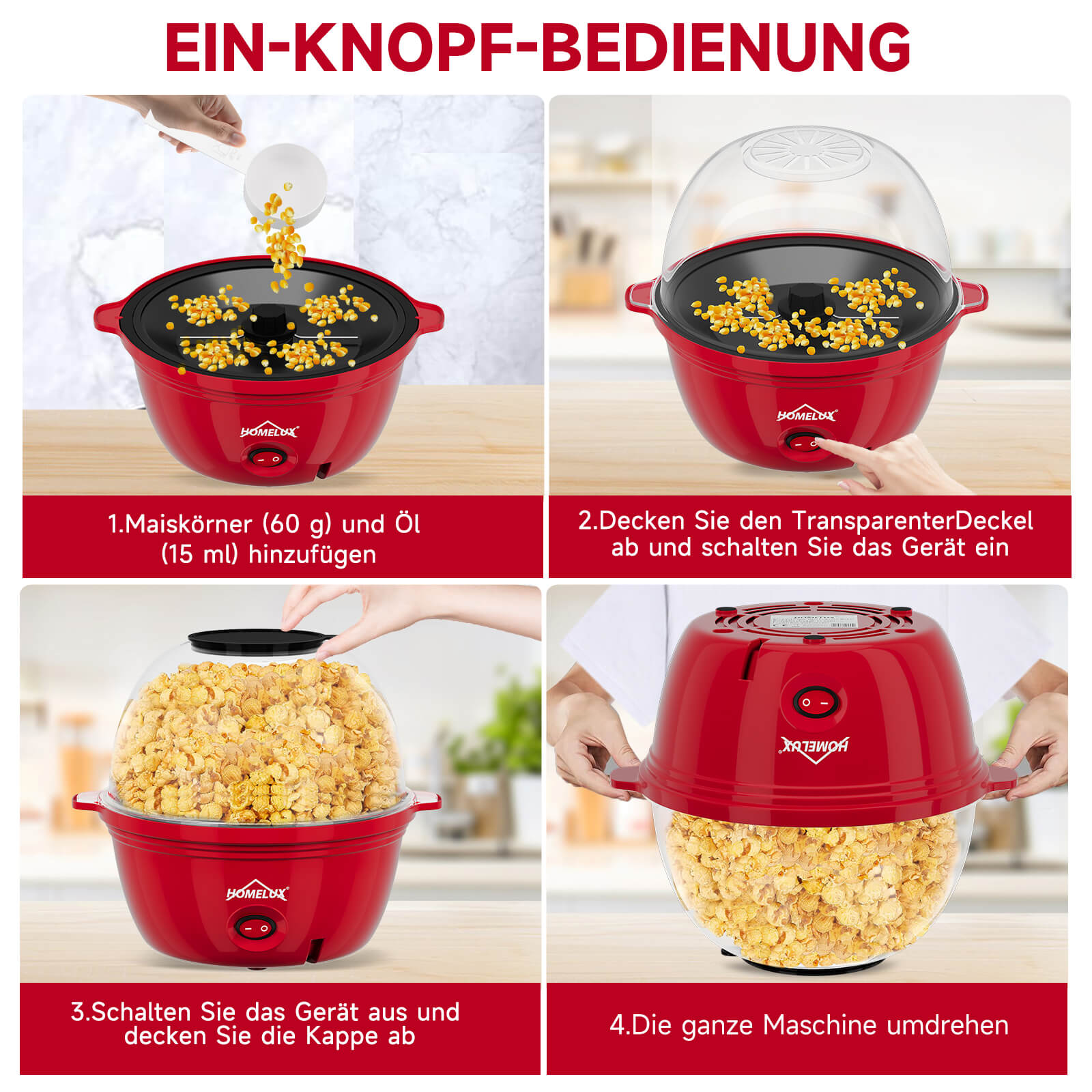Hochwertige Popcornmaschine mit innovativer Technik