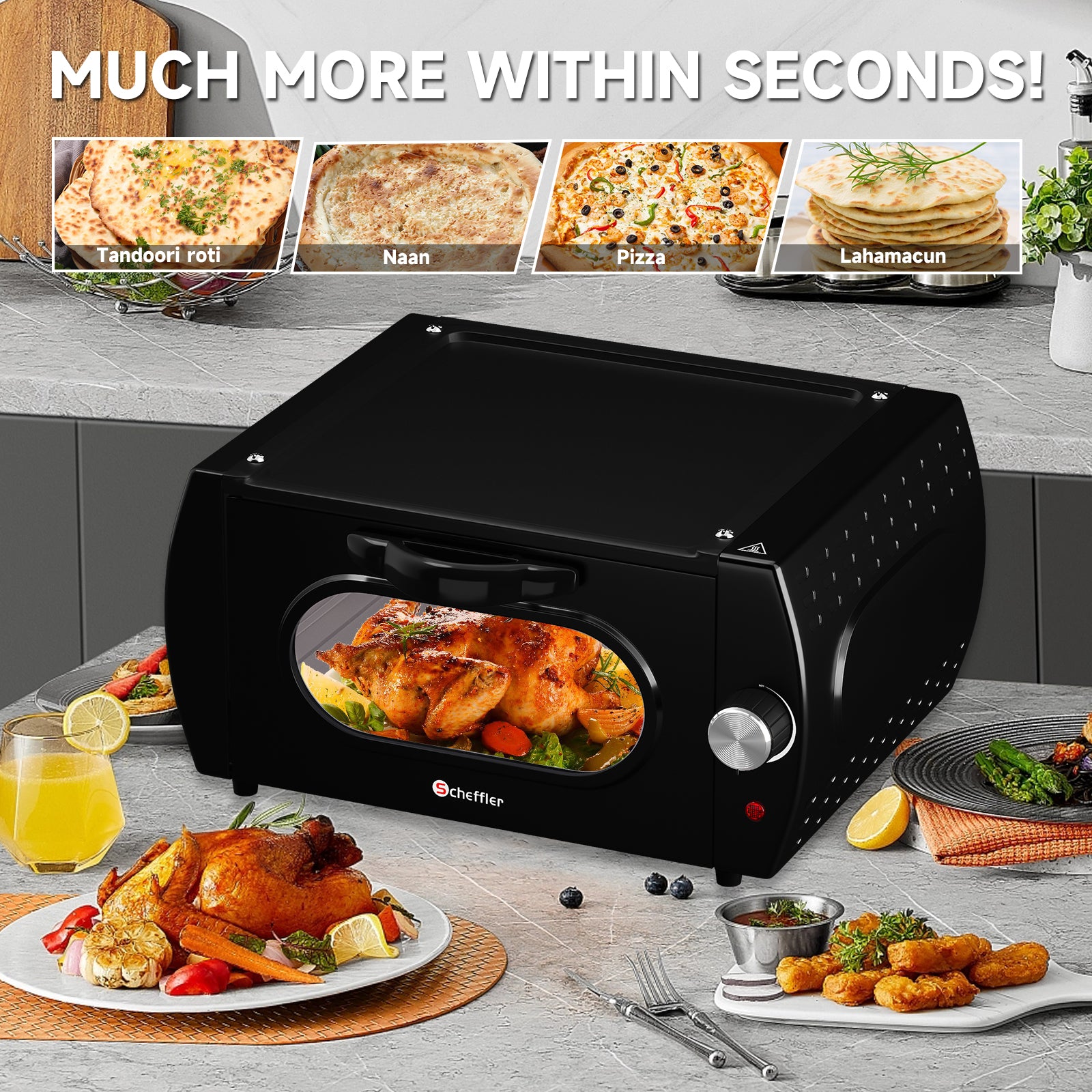 Antihaftbeschichtete Deckplatte für müheloses Wenden von Fladenbrot