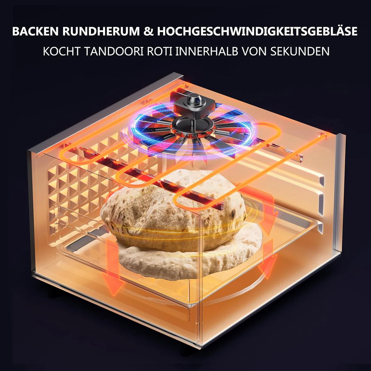 Scheffler Mini Tandoor Ofen Oven Pizza Chapati Roti Lahmacun Manakish Naan Brot