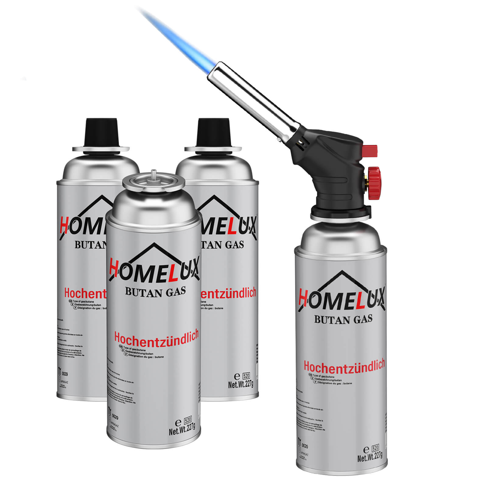 Langlebiger HOMELUX Gasbrenner mit robuster Metallkonstruktion