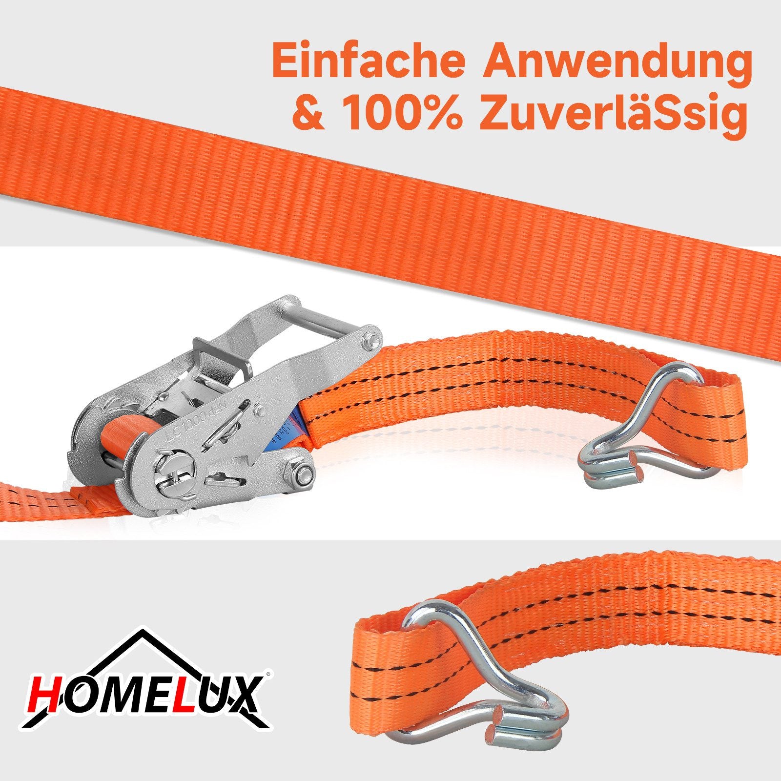 HOMELUX Spanngurte für Umzüge und Transporte – Robust und witterungsbeständig