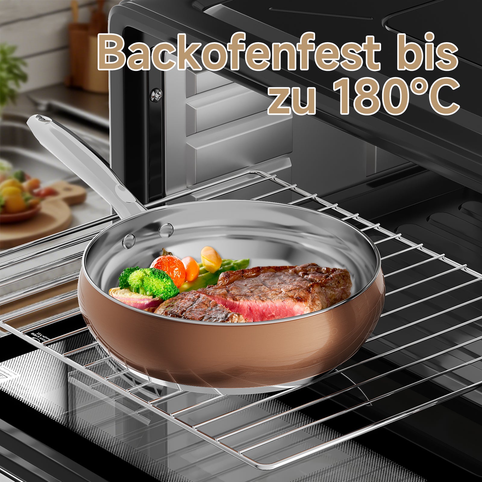 Scheffler 10-teiliges Edelstahl Topfset mit Deckeln, induktionsgeeignet, passend für alle Herdarten