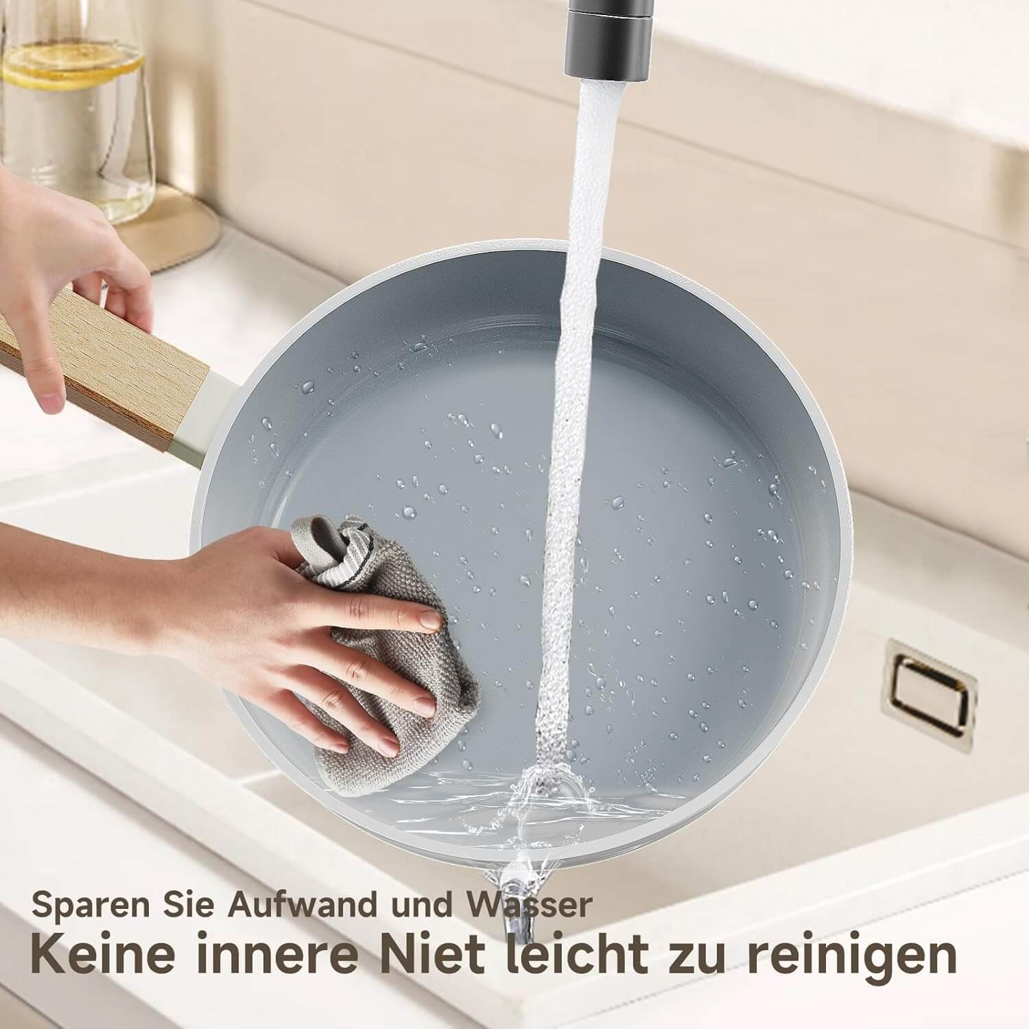 Pfannen-Set Pfanne Ø20/24/28 cm Bratpfanne Antihaftbeschichtung Pfanne Induktion geeignet für alle Herdarten