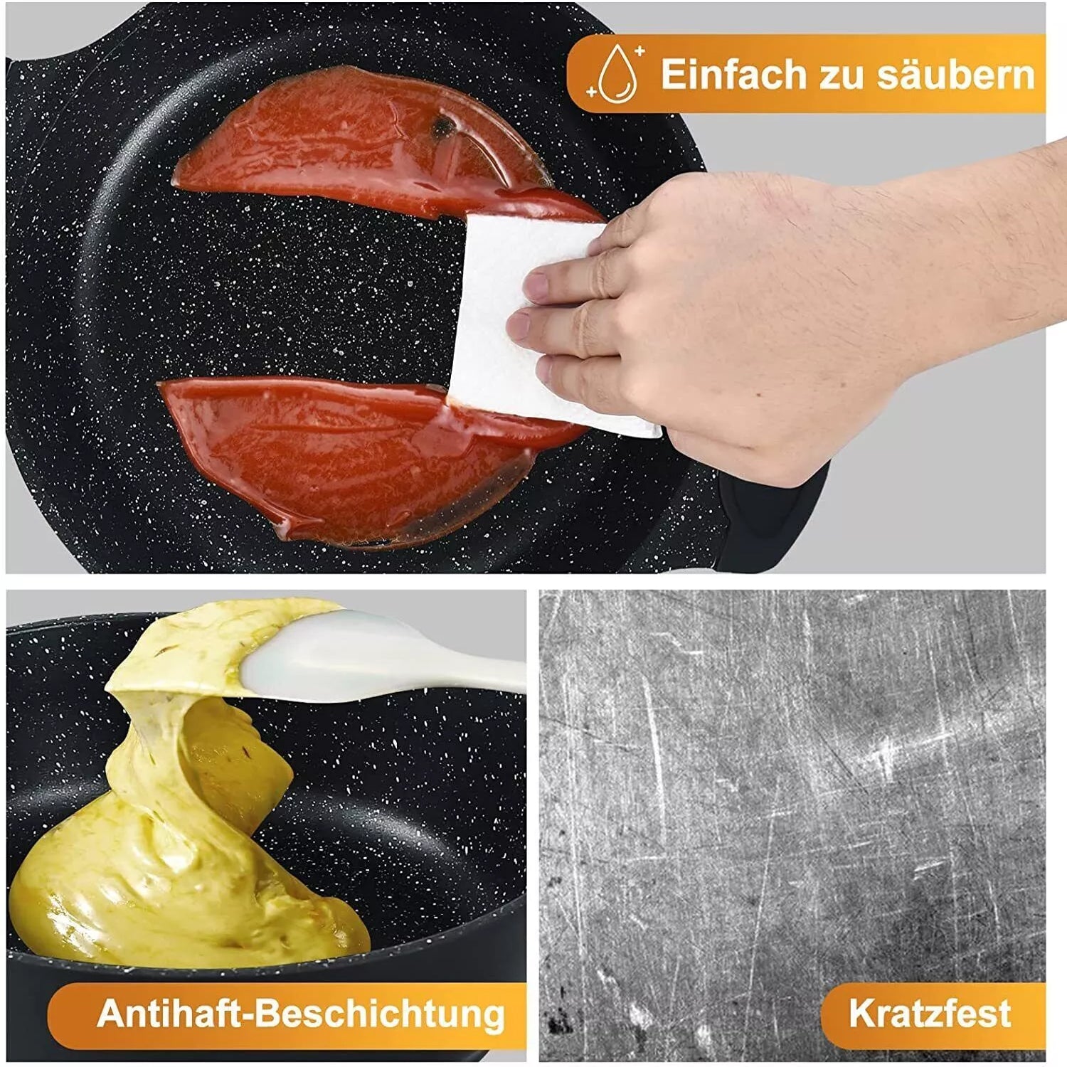 Scheffler Tajine-Topf – Marokkanische Tajine 28 cm Antihaftbeschichtung aus Aluminium mit konischer Form