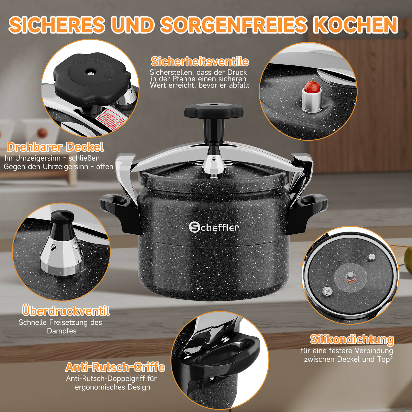 Hochwertiger Dampfkochtopf für gesunde Ernährung