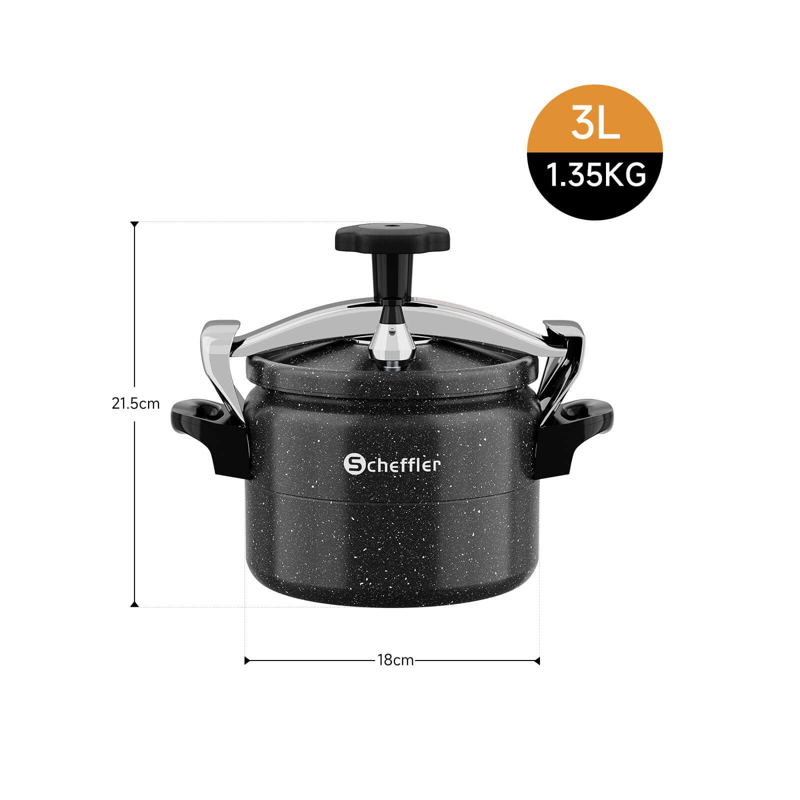 Aluguss-Schnellkochtopf mit gleichmäßiger Wärmeverteilung