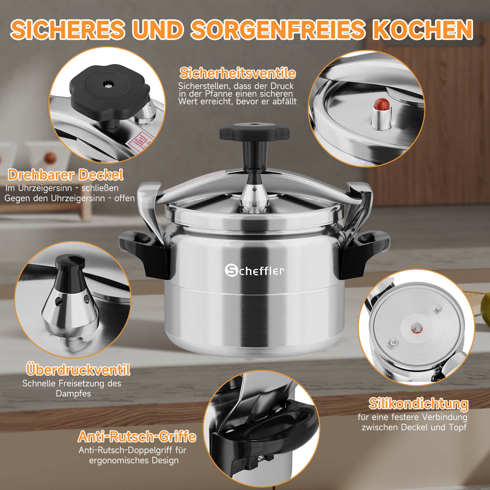 Schnellkochtopf 11L für große Haushalte