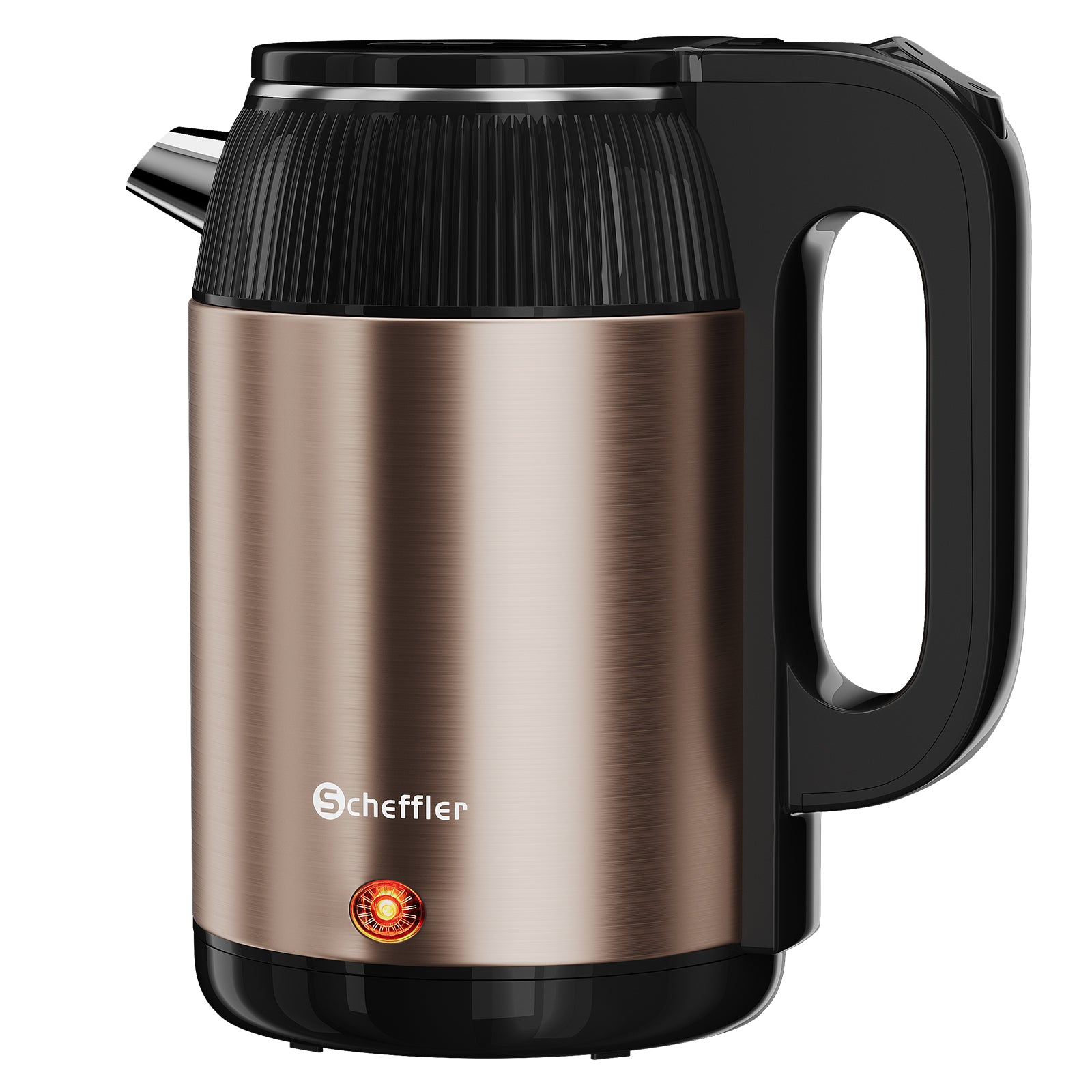 Wasserkocher 2,2L Kabellos 1500W BPA-frei, Schnellkochend, Retro Design Blau/Roségold
