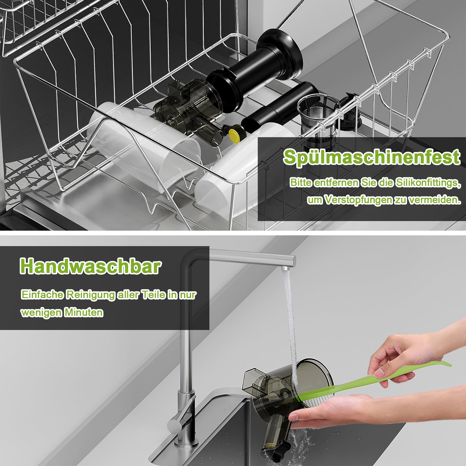 HOMELUX Slow Juicer Kaltpress Entsafter 120W 55 U/min, 85% Saftausbeute, leise 55dB, Kompakt, Leicht zu reinigen, Rückwärtsfunktion