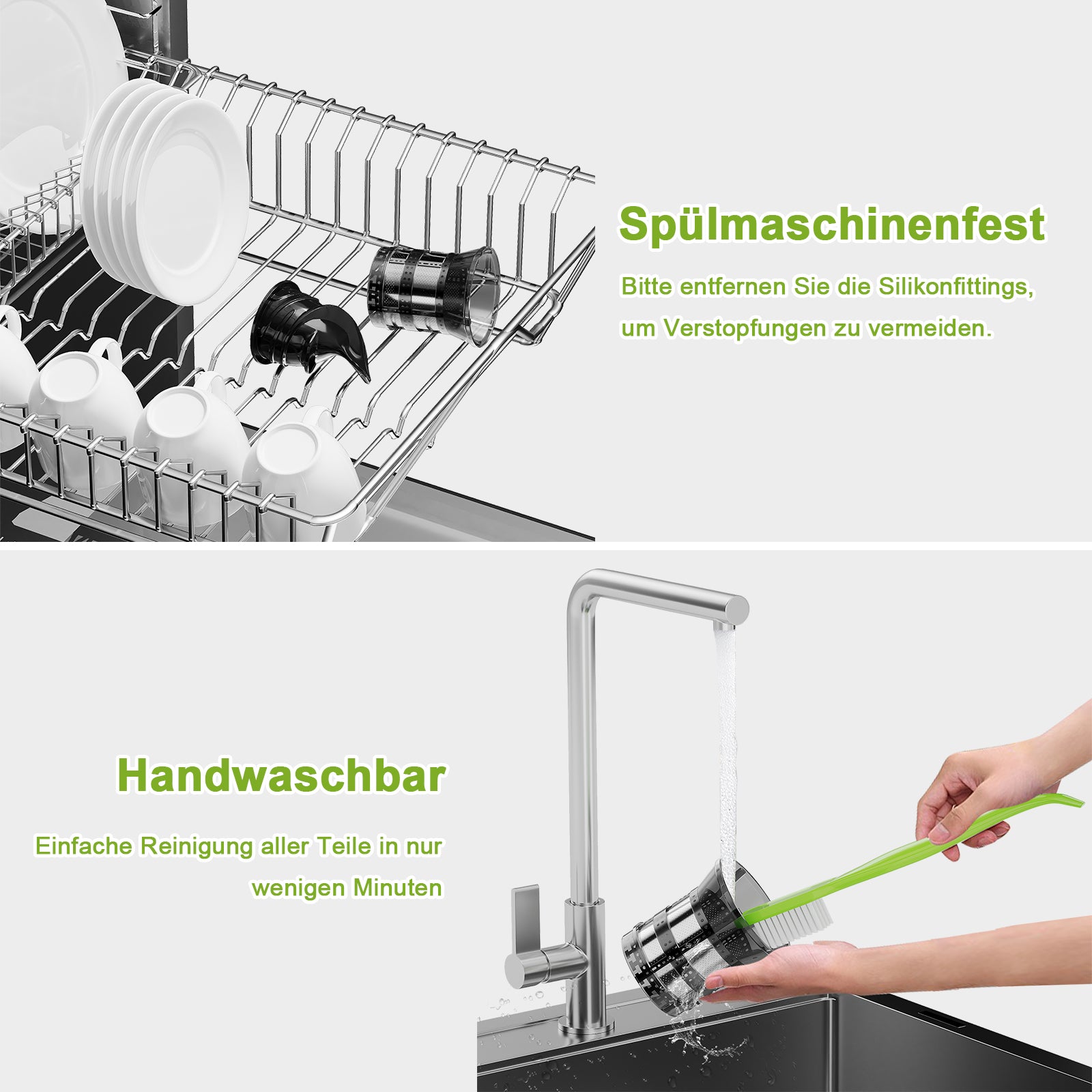 HOMELUX Slow Juicer Kaltpress Entsafter 120W 55 U/min, 85% Saftausbeute, leise 55dB, Kompakt, Leicht zu reinigen, Rückwärtsfunktion