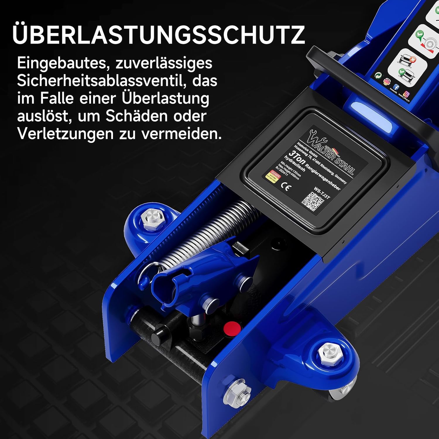 Hydraulischer Wagenheber 3T mit Gummiauflage – Der praktische Helfer in der Werkstatt
