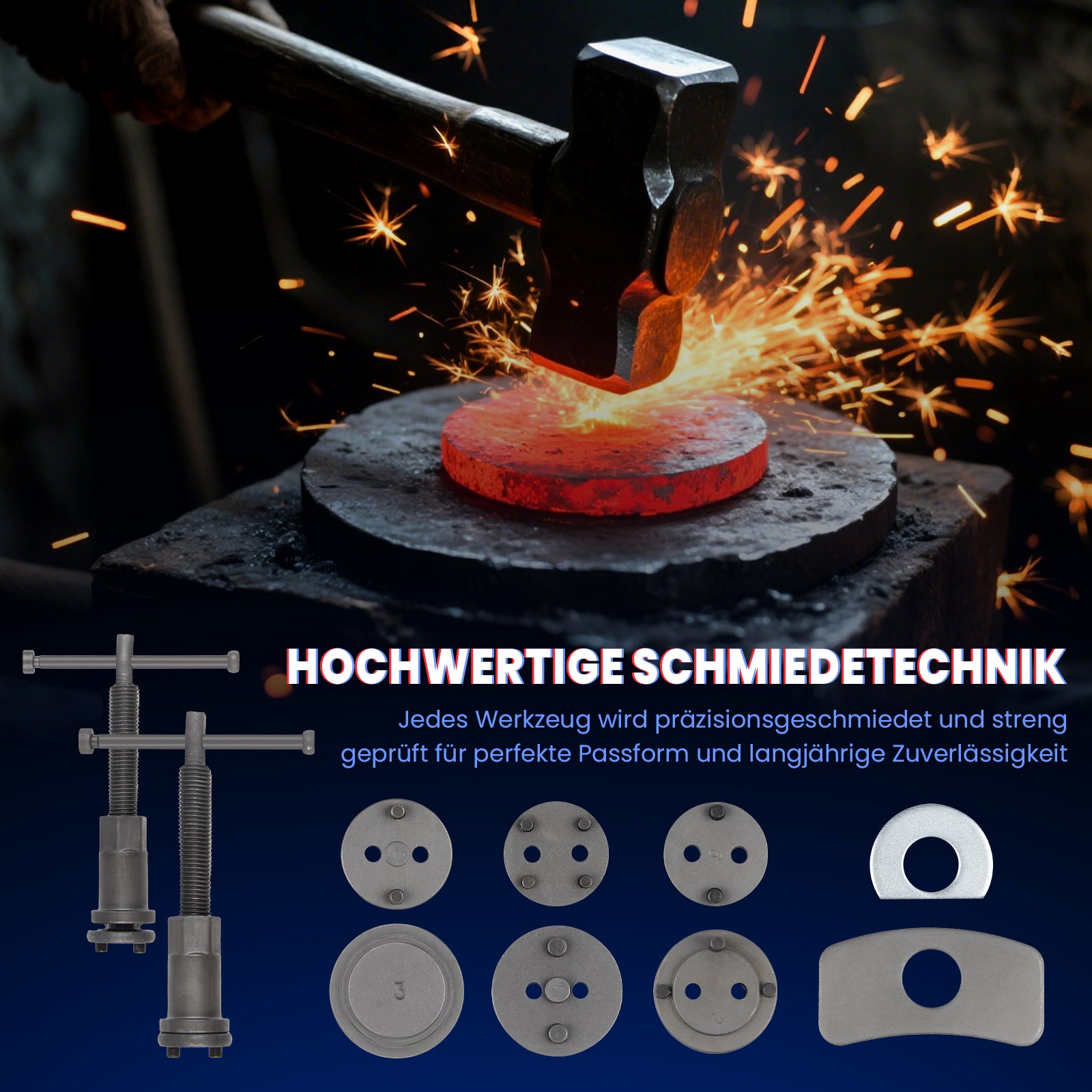 21 tlg. Universal Bremskolbenrücksteller Set Bremssattel Kolben Wind Zurück Tool Kit