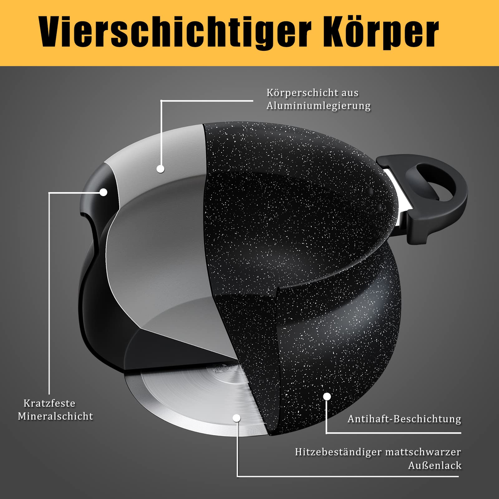 Cooking pot 20/24/26 cm soup pot induction preserving pot with lid steam juicer