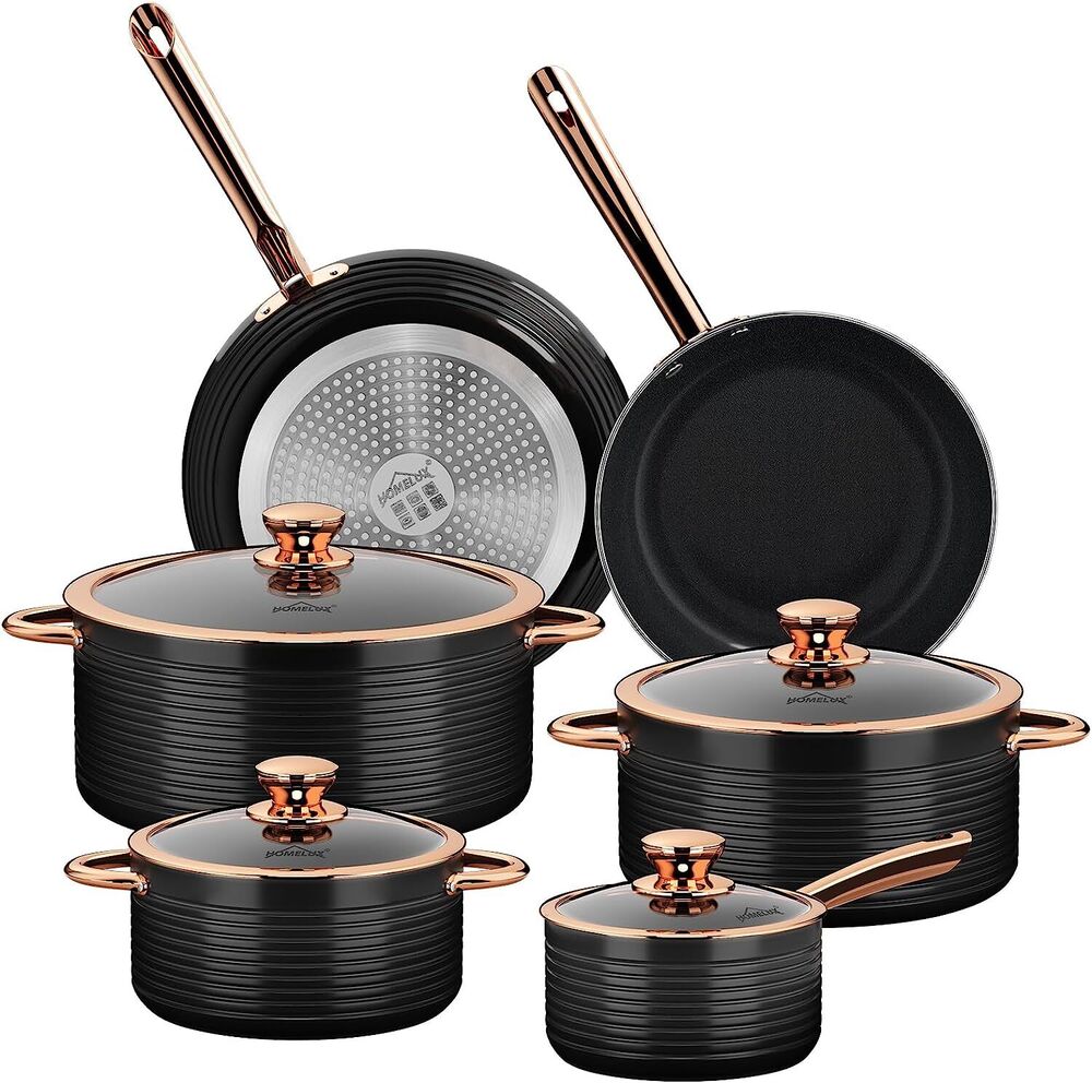 Topfset 10tlg Induktions Töpfe Set mit Deckel,Keramik-Antihaftbeschic – homelux-shop