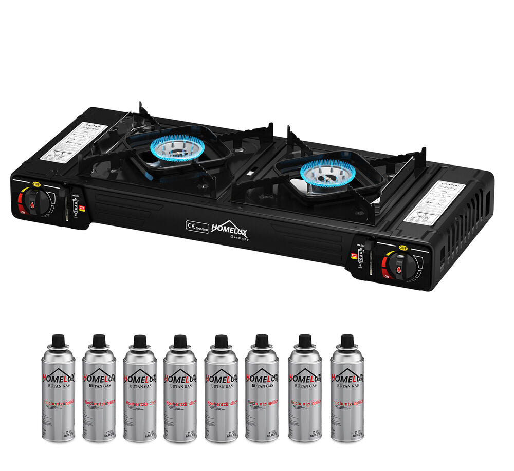 Doppelbrenner Gaskocher mit bis zu 5 kW Heizleistung