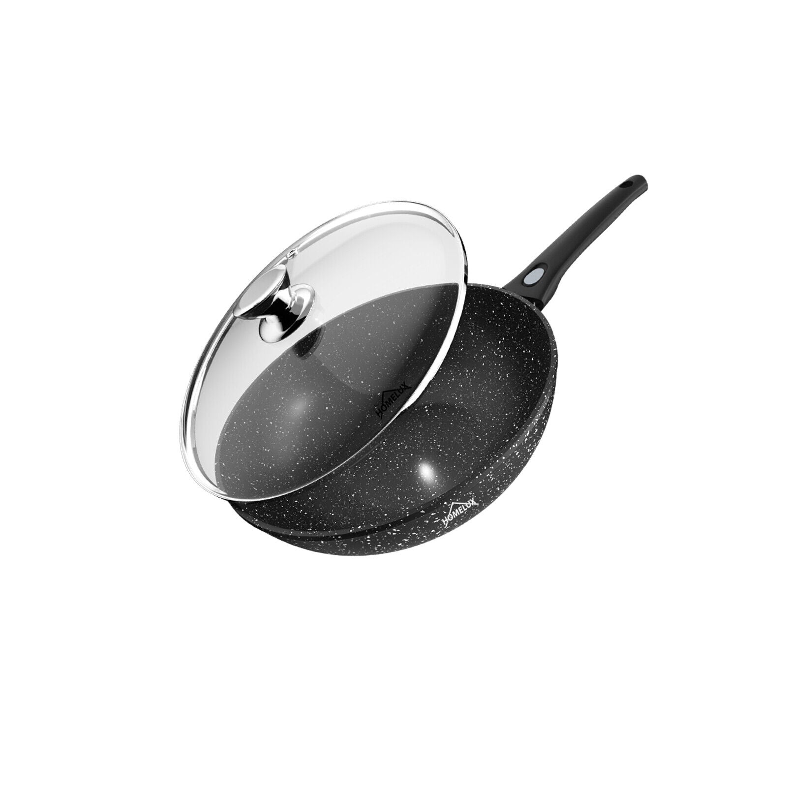 Wok Pfanne Wokpfanne Mit Deckel 28/30/32cm Abnehmbar induktion