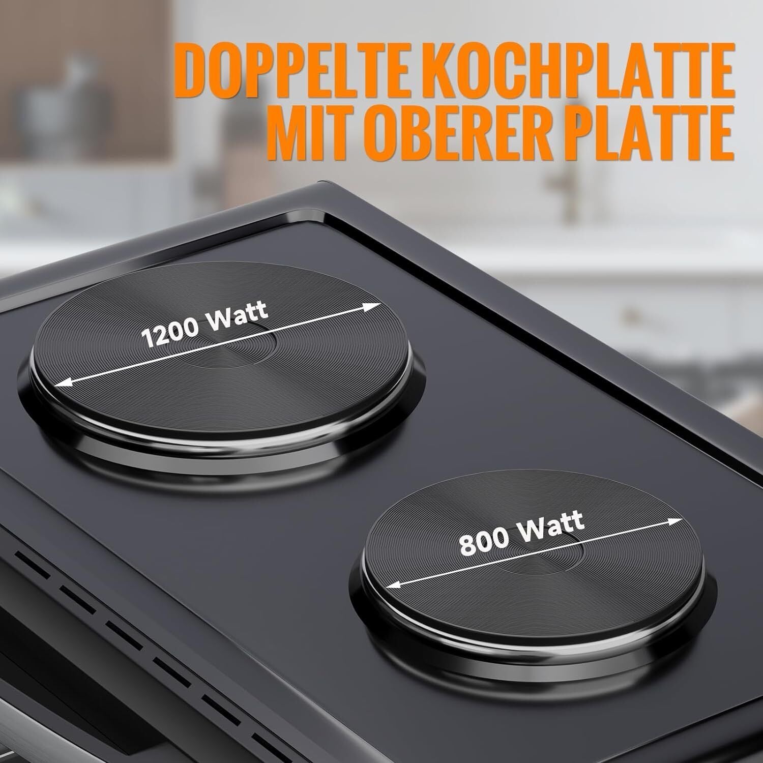 48-Liter Fassungsvermögen im HOMELUX Minibackofen