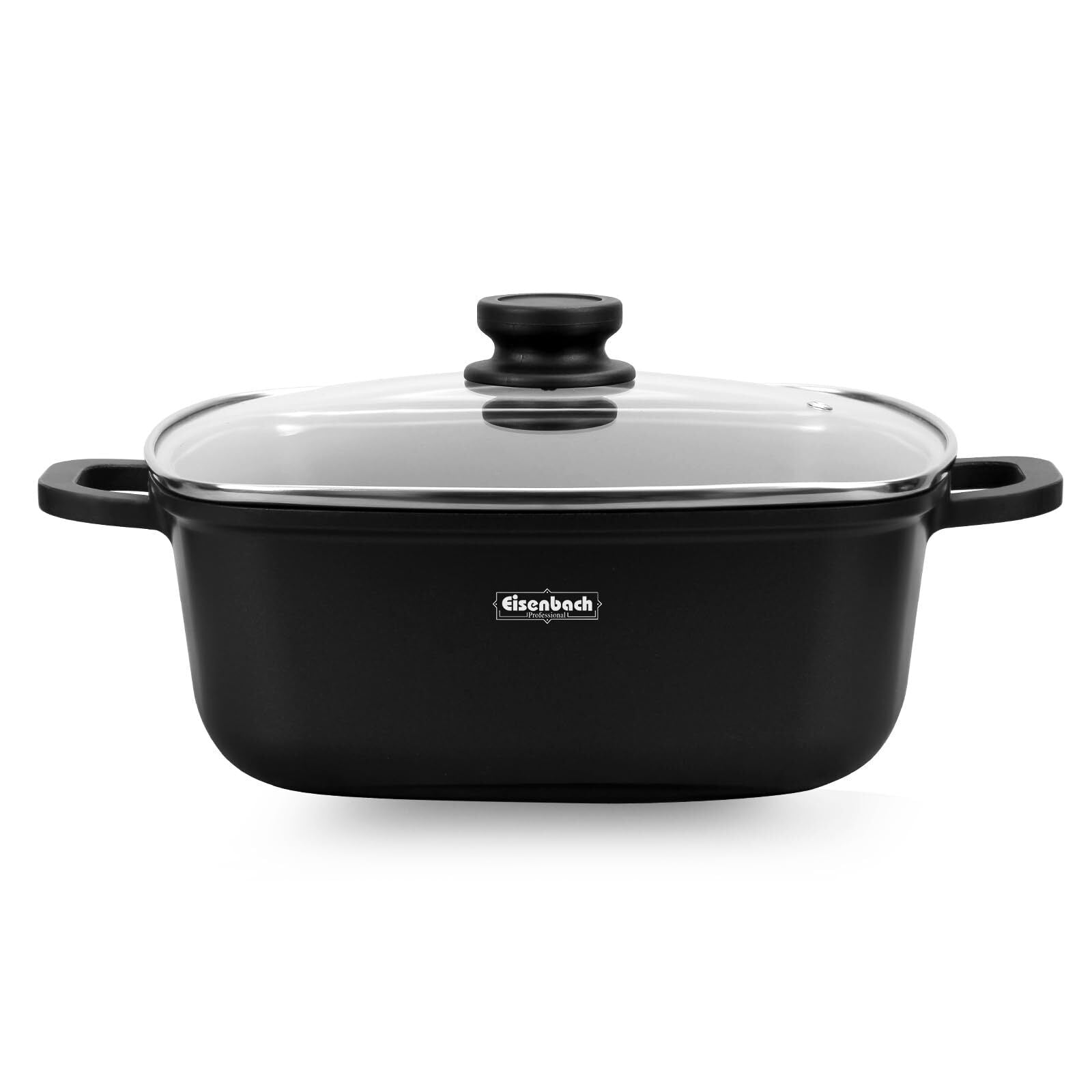 Topf Induktion Töpfe mit Glasdeckel Kochtöpfe für Induktion, mit Antihaft-Beschichtung, Spülmaschinenfest, Suppentopf