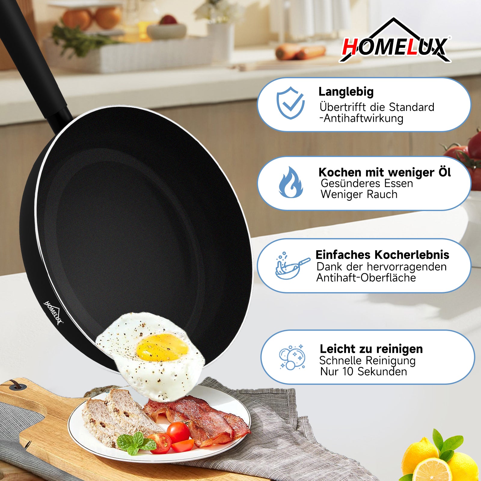 Homelux Set mit Pfannen und Töpfen für jedes Gericht