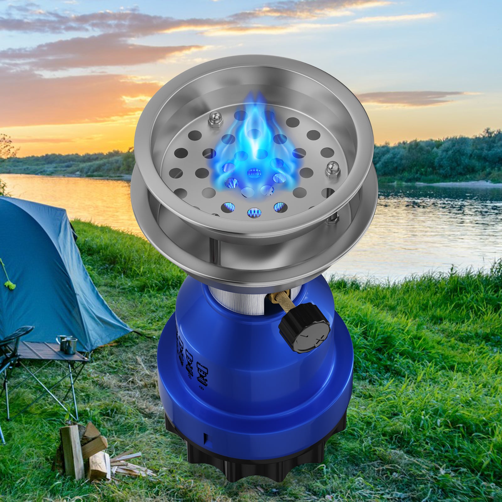 HOMELUX Gaskocher, Campingkocher, Camping Gaskocher, Gaskocher 1-flammig für Outdoor, Freizeit, Wanderung, Picknick Camping