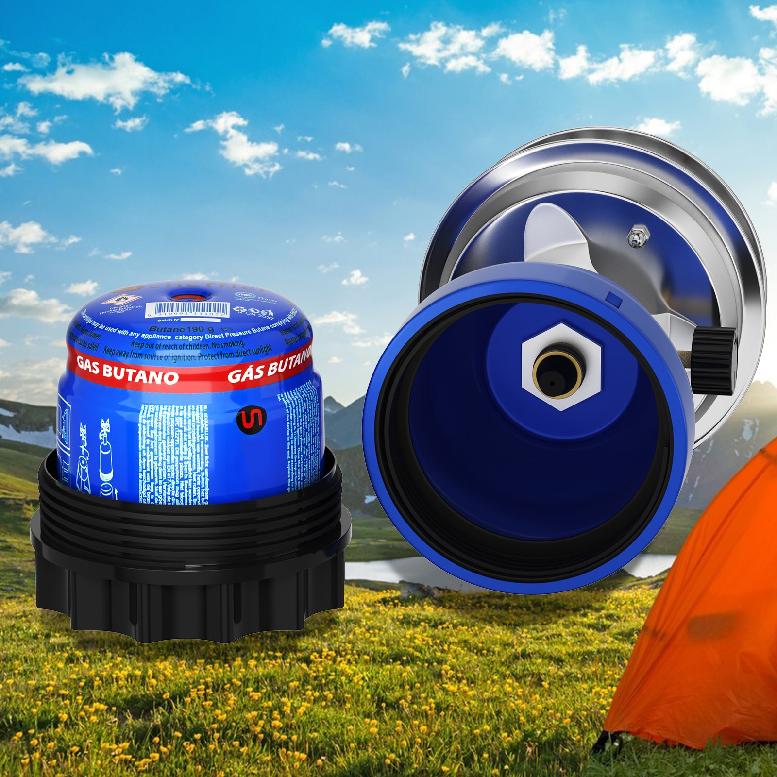 HOMELUX Gaskocher, Campingkocher, Camping Gaskocher, Gaskocher 1-flammig für Outdoor, Freizeit, Wanderung, Picknick Camping