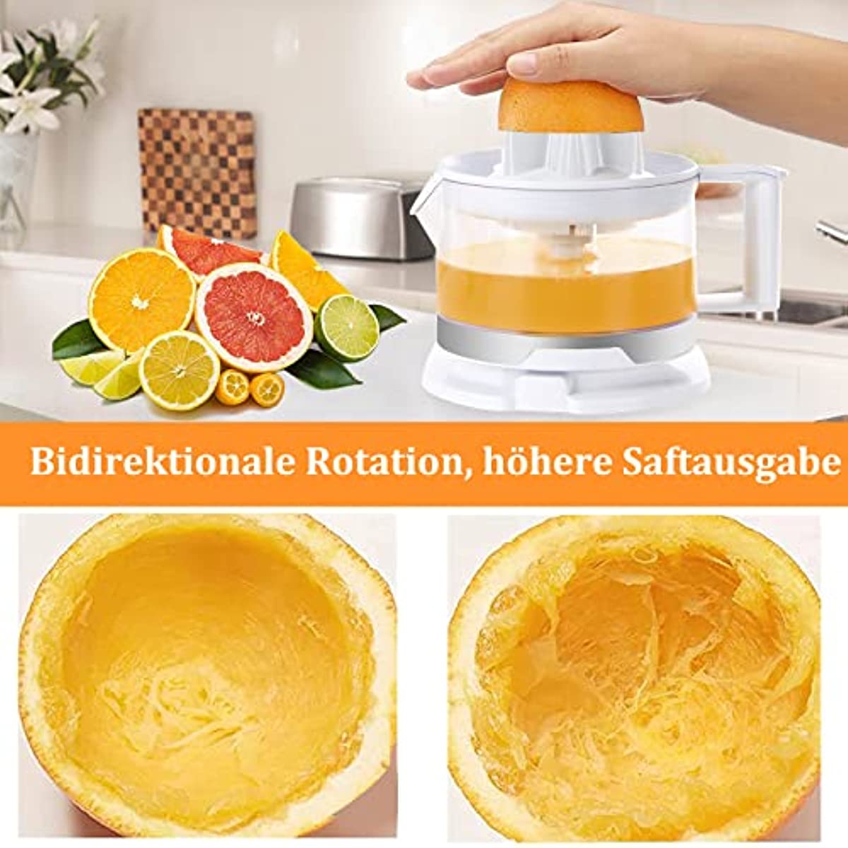 Einfache Reinigung der Homelux Zitruspresse dank abnehmbarer Teile