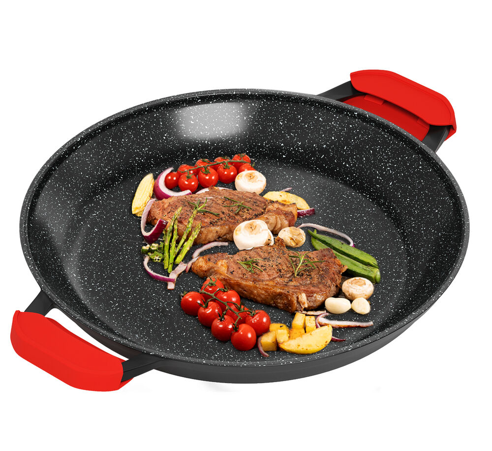 Hochwertige 32/36 cm Bratpfanne mit Antihaftbeschichtung für gesunde und fettarme Mahlzeiten