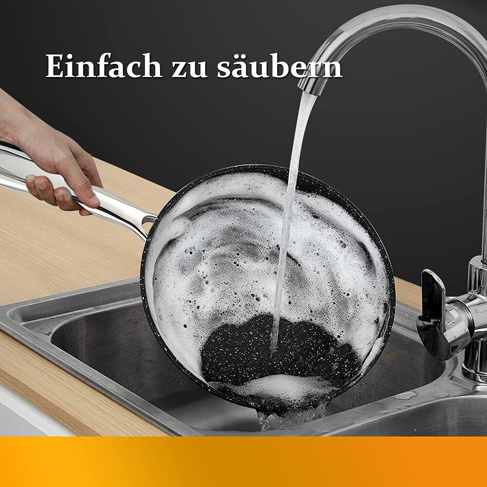Topfset Scheffler Topfset Induktion 15-teilig, Induktions Töpfe Set,Töpfe mit Glasdeckel, Kochtopf-Set, Töpfe und Pfannen, Induktionsgeeignet
