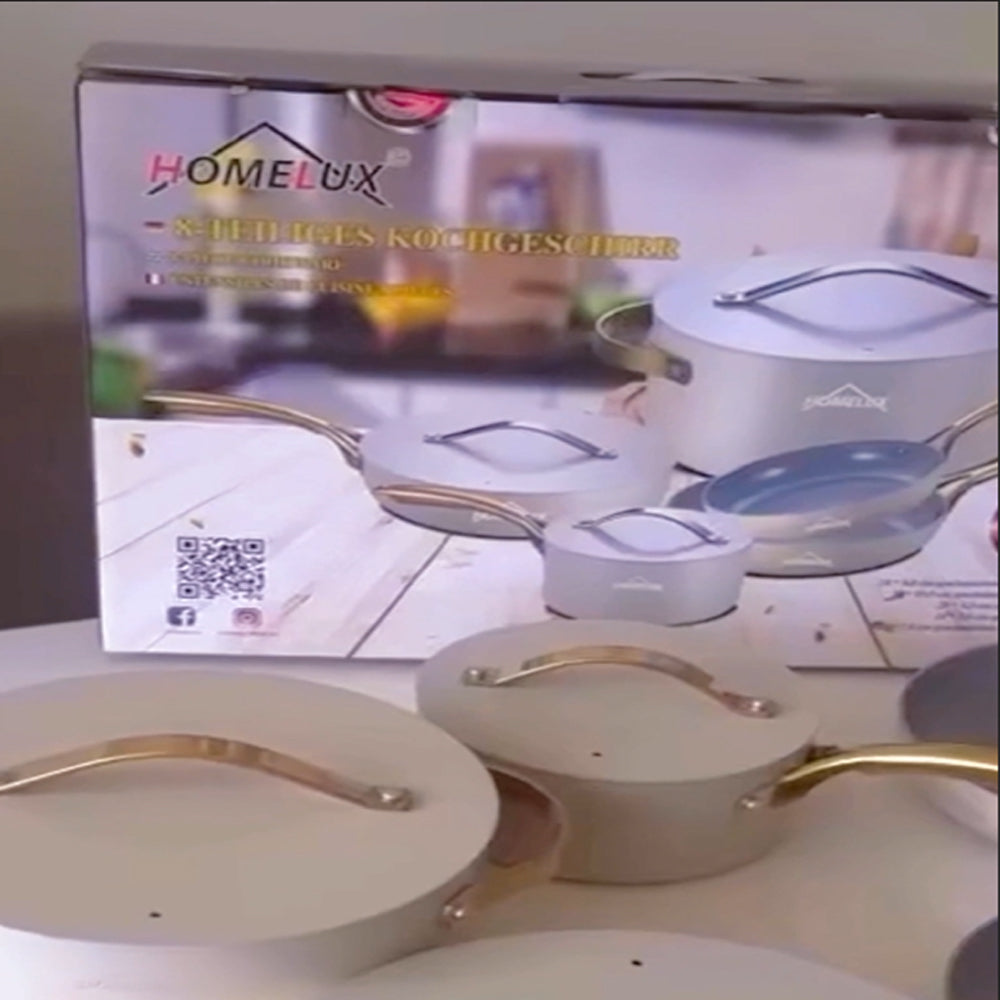 HOMELUX 8-teiliges Induktions-Topfset: Robust, antihaft und vielseitig für jede Küche