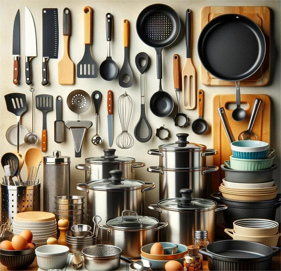The complete basic set of kitchen utensils for beginners and professionals - HOMELUX 