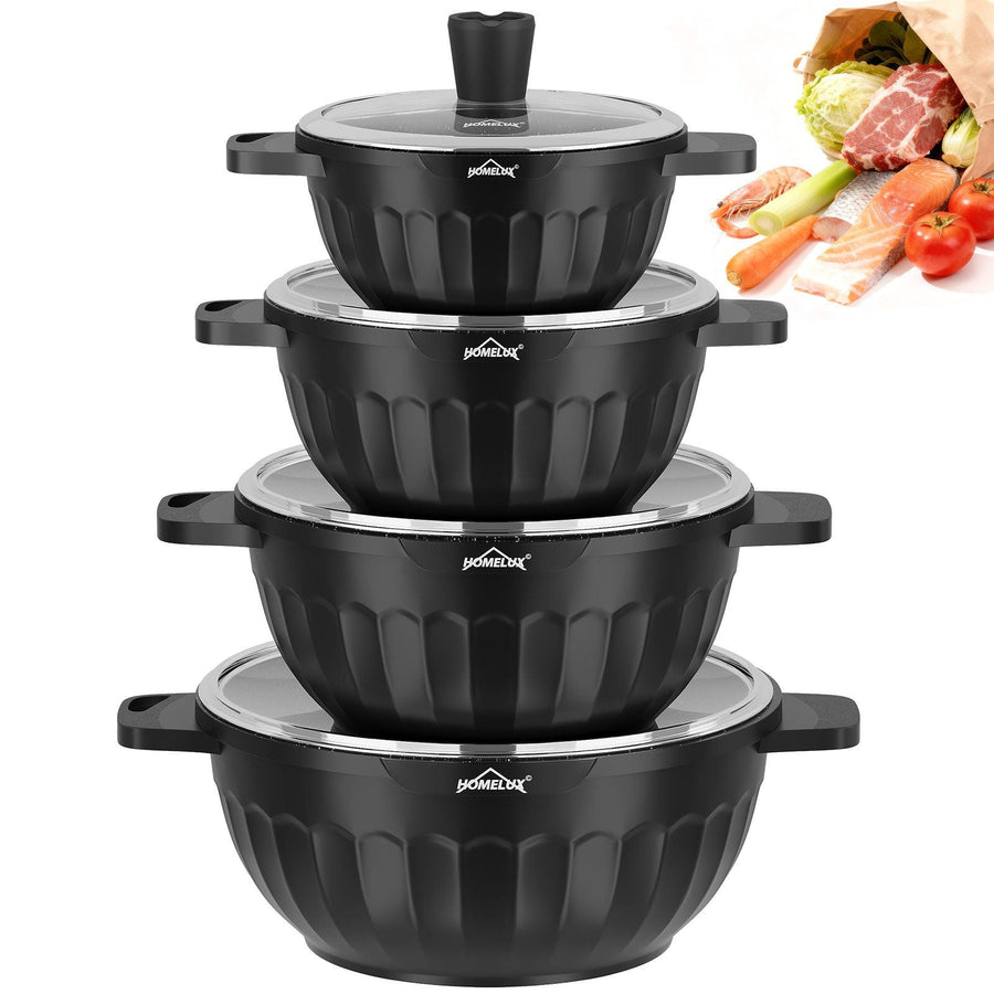 HOMELUX Topf-Set 8-tlg Kochtopf Set Induktions 20/24/28/32cm