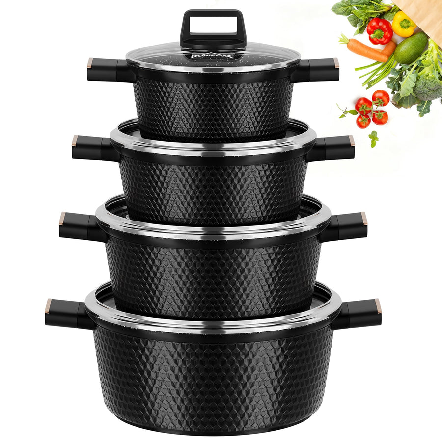 Modernes Kochen leicht gemacht: Das HOMELUX 8-teilige Kochtopf-Set als komplette Küchenlösung