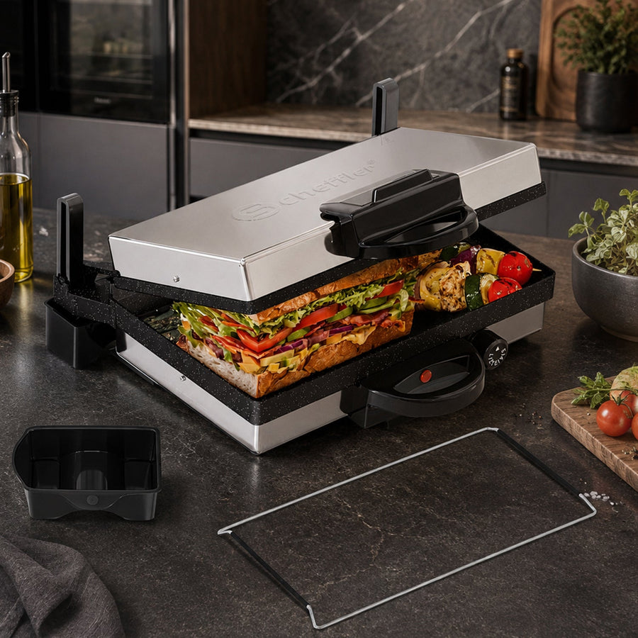 2000W Scheffler Elektrogrill Kontaktgrill 3 in 1: Lohnt sich der Multigrill für die Familienküche?